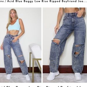 Pretty Little Thing Ripped Boyfriend Jeans